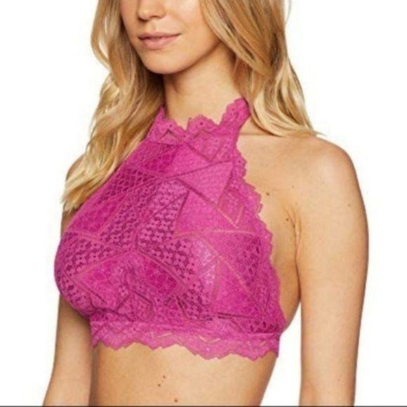 FP People Moonstruck Highneck Halter Bra Lace Scal - Picture 5 of 8